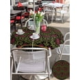 thumbnail image 5 of Outdoor Tablecloths with Umbrella Hole & Zipper, Vintage Red Roses Round Tablecloths 60 Inch, Abstract Art Floral Green Leaves Waterproof Table Cloth, Patio/Pool/Picnic Table Covers, 5 of 8