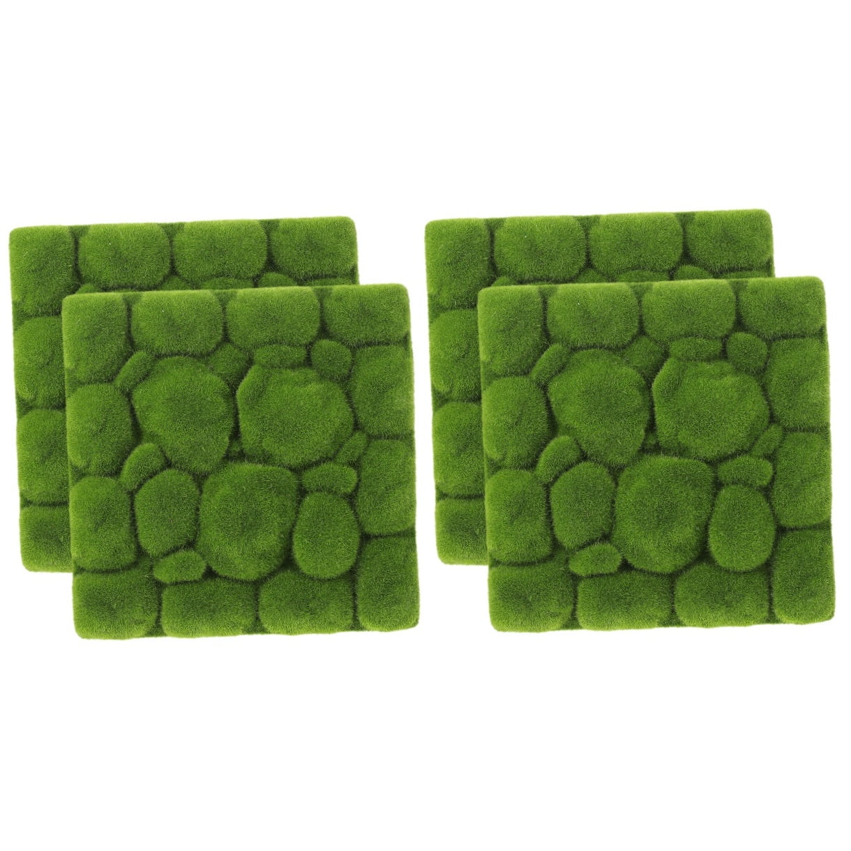 MLINS 4 pcs  Simulation Moss Foams Board Green Plants Wall Decoration DIY Wall Background