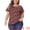 Red, variant on DARING DIVA Women's Plus Floral Loose Casual Basic Blouse 1X Red