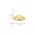 thumbnail image 5 of 14K Yellow Gold Ring Band Signet 6.5x7.5mm Open Back Heart, Size 6, 5 of 5