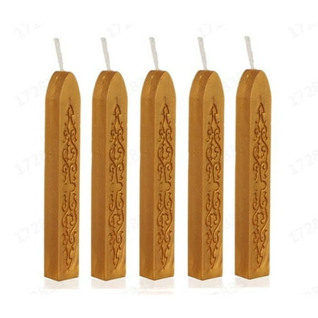 Sealing Wax Stick - 2Pcs Vintage Gold Manuscript Sealing Seal Wax Sticks Wicks For Postage Letter