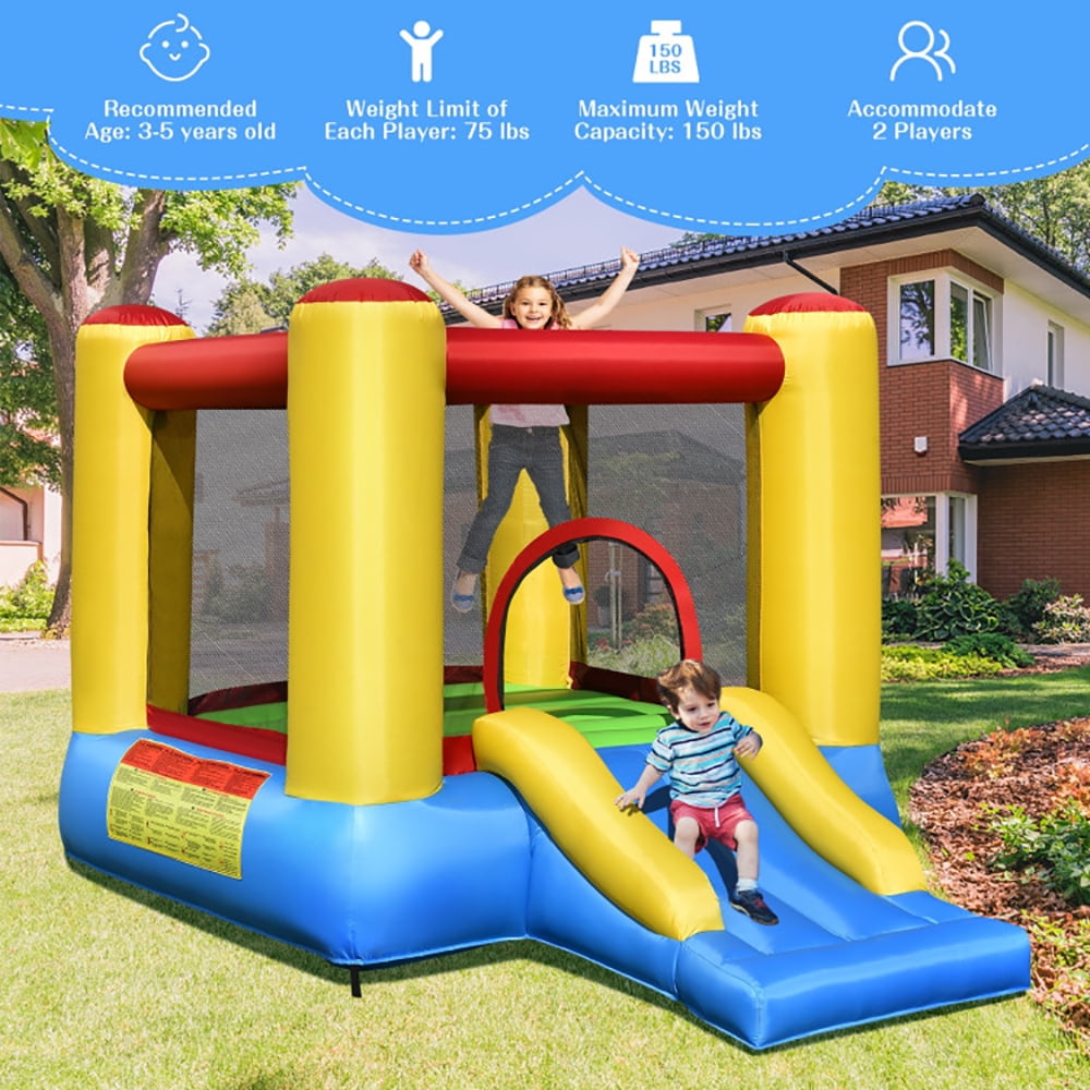Aimee Lii Kids Inflatable Bounce House with Slide and 480W Blower, Playhouse for Kids Outdoor