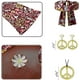 thumbnail image 5 of Plus Size Hippie Costume Women 60s 70s Disco Outfits Halloween Party Dress Set, 5 of 5