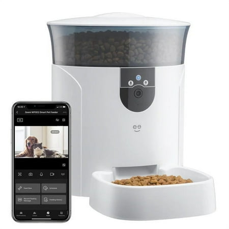 UPC: 0194383024798 | Geeni Pet Connect Feeder with Camera  7 Liter Automatic Pet Dog & Cat Pet Feeder HD Camera