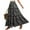 02-Black Floral, variant on AUSDIOCA Long Skirts for Women High Waisted Solid Color Knit Fishtail Skirts for Summer or Spring