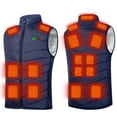 thumbnail image 4 of guisaled Men's Heated Vest Rechargeable USB Lightweight Warm Heating Vest Full Zip Stand Collar 17 Heating Zones Thermal Ski Jackets, 4 of 6