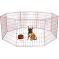 thumbnail image 2 of Bestpet 24"H Dog Playpen, Pink, 8 Panel, 2 of 7
