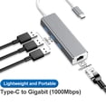 thumbnail image 2 of OULII Ethernet Adapter USB C with 1000Mbps Network Connection Grey for Home Office 1Set, 2 of 8