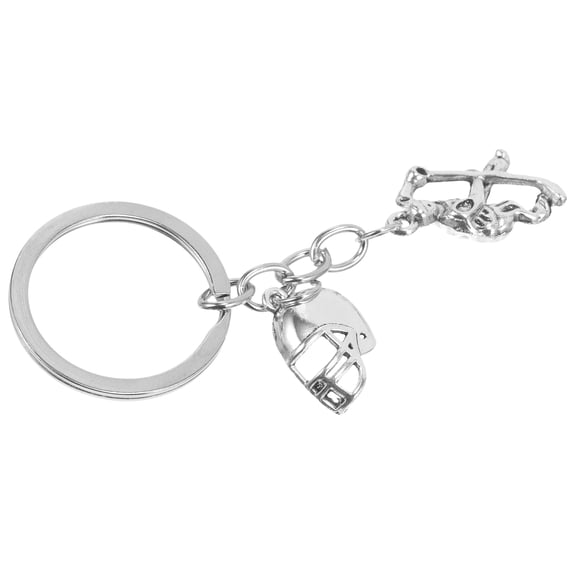 FUEENIRVA 1Pcs Hockey Sports Fan Charms Key Chain in Silver for Everyday Use