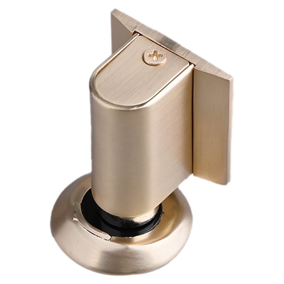 Windproof Magnetic Door Stoppers, Stroke Mechanical Doorstop, No-Hole Flooring Door Suction with Strong Adhesive and Screws, 1 Pack, 1.96x3.54"