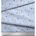 thumbnail image 3 of Soimoi Poly Georgette Fabric Artistic Tree,Reindeer & Fox Face Kids Print Fabric by Yard 52 Inch Wide, 3 of 3