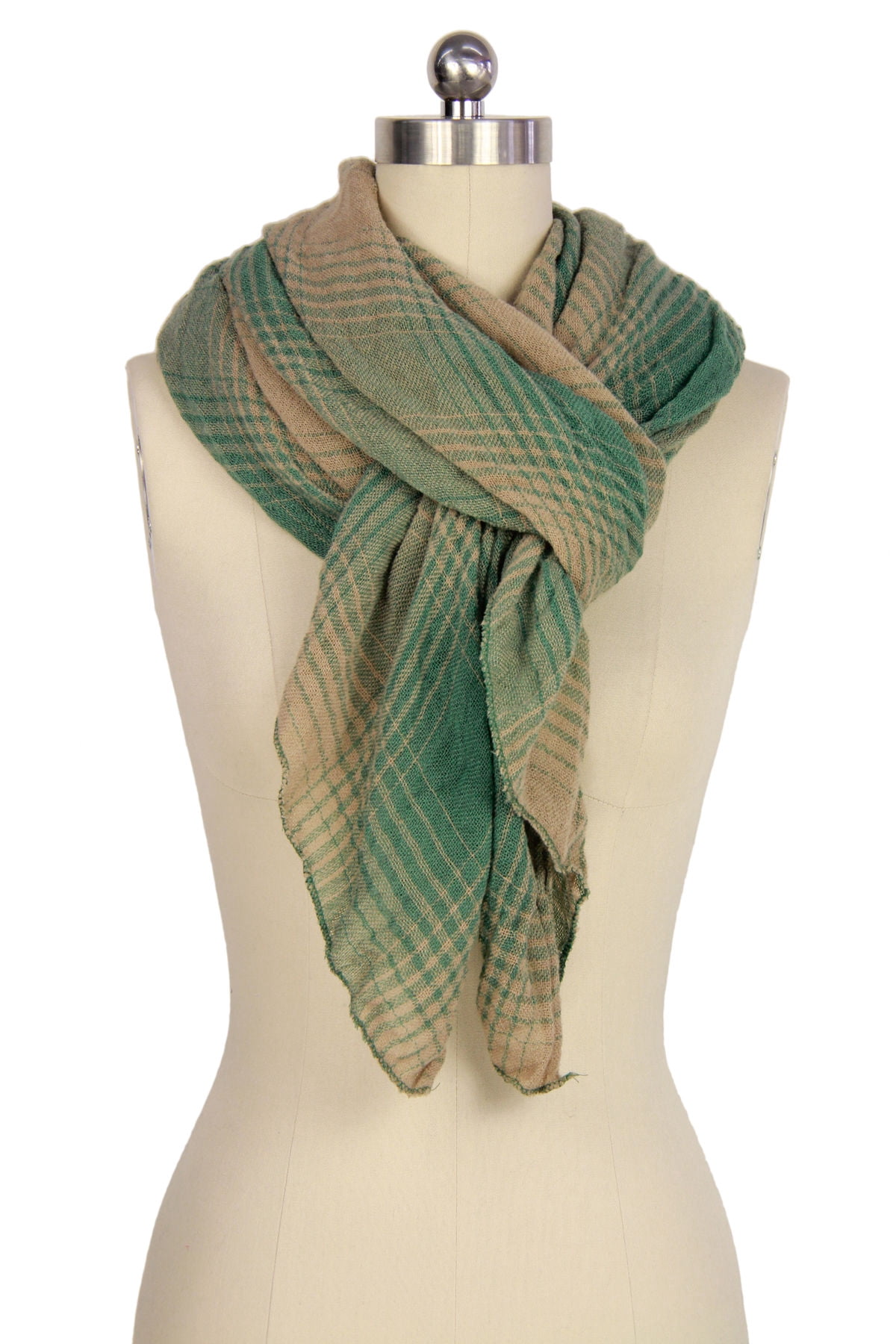 Veroma Two Toned Plaid Scarf