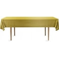 thumbnail image 4 of DecorRack 12 Plastic Tablecloths, 54 x 108 inch, Rectangular, Gold, 4 of 6