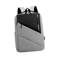 thumbnail image 3 of Mochila de negocios de gran capacidad, portátil para hombres, bolsa de viaje para la oficina y compras. Gris, 3 of 9