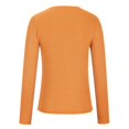 thumbnail image 4 of JUNWELL Women‘s Ribbed Knit Tops Crewneck Solid Color Long Sleeve T Shirts Slim Fitted Casual Stretch Tight Basic Tee, 4 of 5