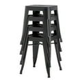 thumbnail image 4 of HAOBO Home Industrial Metal Barstools Classroom Stools Short Stools [Set of 4] Stackable for Indoor/Outdoor 18"" Dining Chair, 4 of 5