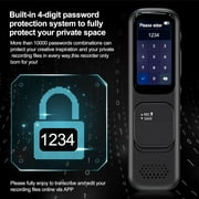 YIYUN 128GB Smart Voice Recorder with AI Transcribe & Real-Time Translation - 3072kbps HD Audio, APP Control, Playback & Summary for Meetings/Lectures.