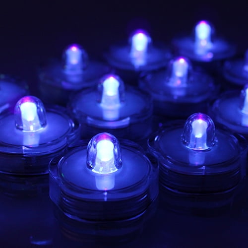 12x LED Submersible Waterproof Wedding Xmas Floral Decoration Tea Vase ...