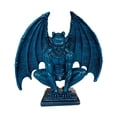thumbnail image 3 of Escultura gótica de gárgola diabólica, figura decorativa de jardín de hadas para el hogar y la oficina. Azul, 3 of 9