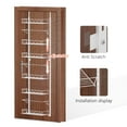 thumbnail image 6 of Bextsrack Wall Mount Spice Rack Organizer Adjustable 6 Baskets Closet Organizer Hanging Spice Space Saver in Home-White, 6 of 7