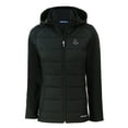 thumbnail image 2 of Women's Cutter & Buck  Black Boston Red Sox Evoke Hybrid Eco Softshell Recycled Full-Zip Hooded Jacket, 2 of 3