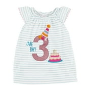 Mud Pie Little Girl 3 Birthday Tunic / Tee / Top / Shirt Size 3T