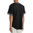 thumbnail image 2 of Ma Croix Mens Baseball Jersey Stripe T Shirts Plain Button Down Sports Blank Tee, 2 of 6