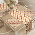 thumbnail image 2 of Ambesonne Retro Table Runner & Placemats, Big Small Dots Chain, Placemat 4 pcs + Runner 12"x72", Marigold Scarlet Cream, 2 of 2