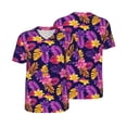 thumbnail image 3 of Daiia Purple Flower Mens Baseball Jersey Button Down Shirts Short Sleeve Sports Uniforms-XX-Large, 3 of 9