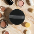 thumbnail image 4 of Unique Bargains 1 Pc Round Makeup Powder Puff for Travel Dressing Tables 2.17"x0.28" Black Fleece, 4 of 5