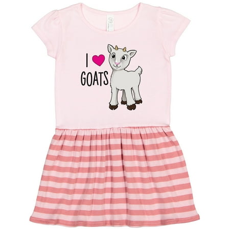 

Inktastic I Love Goats- Cute Goat Gift Toddler Girl Dress