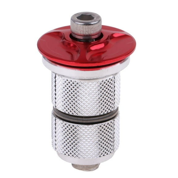 Compression 1-1/8 Inch Steerer Headset Top Compressor Bolt - Red, 22.2mm