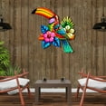 thumbnail image 4 of Dsscvnef Ornement Mural en Métal Coloré de Jardin Oiseau Tropical pour Décoration Intérieure Extérieure, 4 of 5