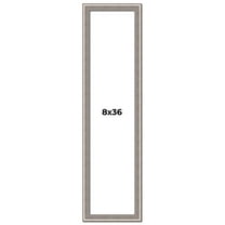 8x36 Frame Grey Real Wood Picture Frame Width 1.25 inches | Interior Frame Depth 0.5 inches | Hans