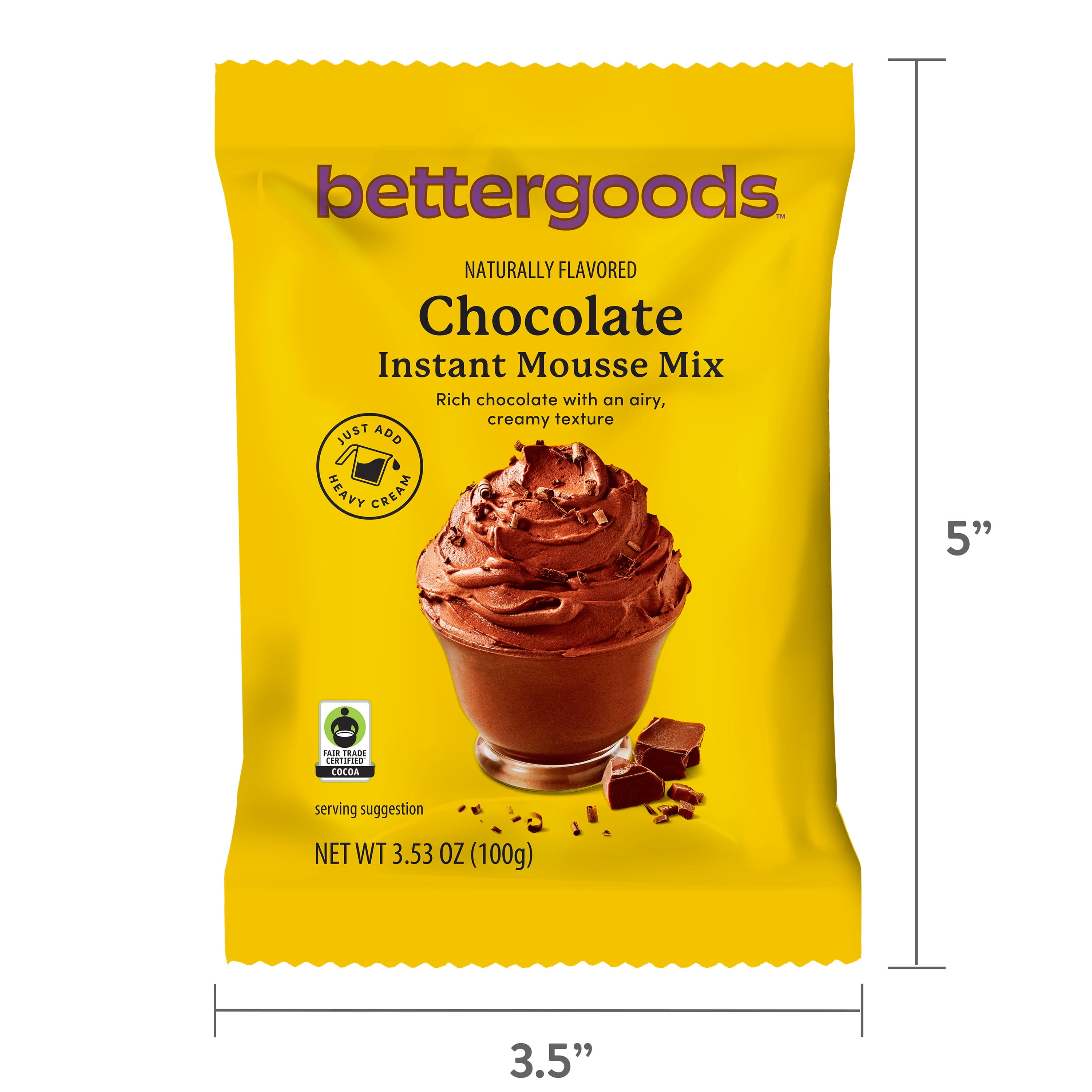 bettergoods Instant Chocolate Mousse Mix, 3.53 oz - Walmart.com