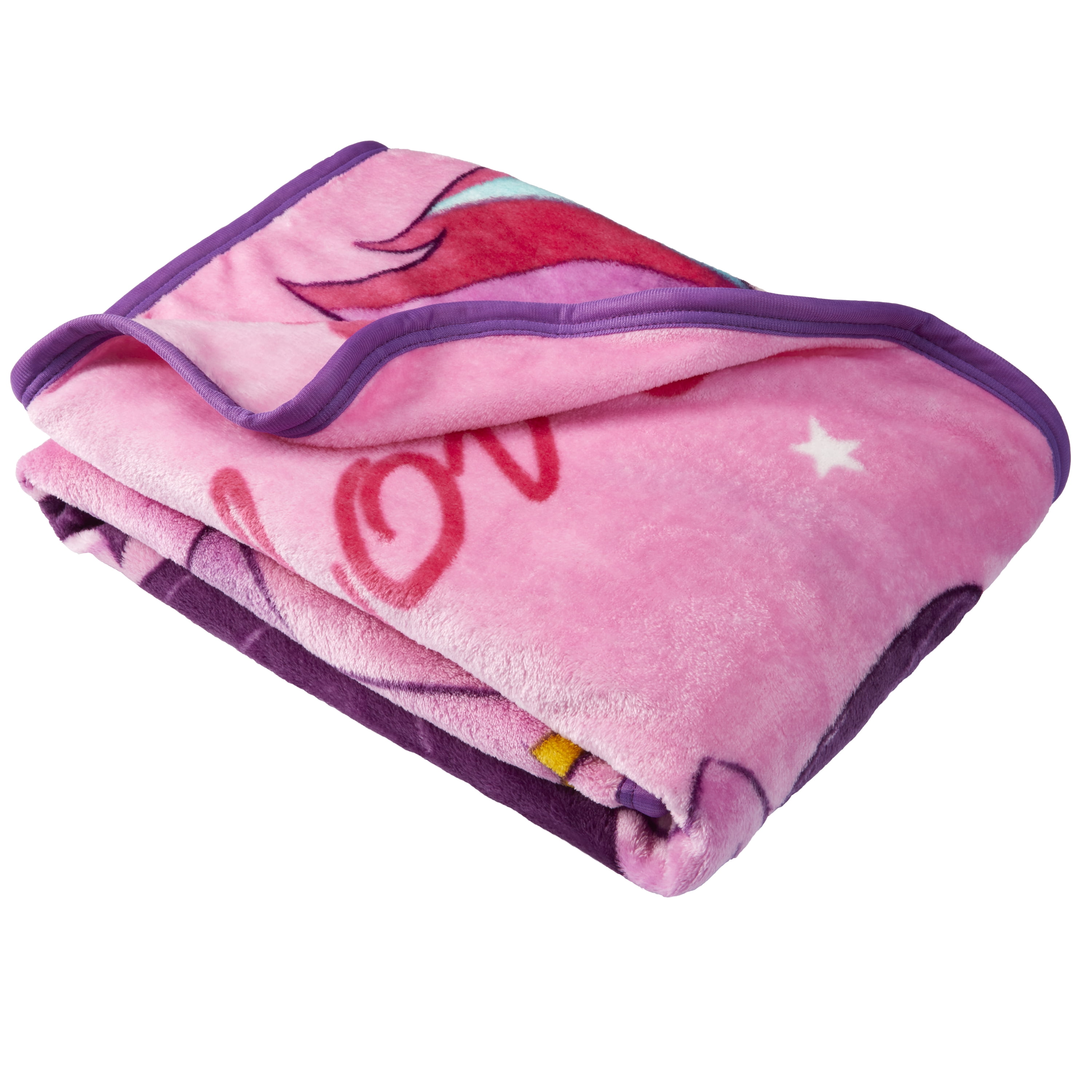 My Little Pony Kids Silky Soft Plush Throw Blanket, 40 x 50, Pink, Purple, Hasbro