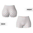 thumbnail image 4 of KLL Red Blue Polka Dots Pattern Workout Shorts for Women Scrunch Short Gym Yoga Running Sport Active Exercise Fitness Shorts, 4 of 8