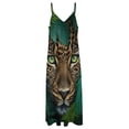 thumbnail image 6 of Hidden Leopard Green Jungle Eyes Sleeveless Dress Dresses Women Summer Women's Summer Clothing, 6 of 9