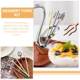 thumbnail image 3 of Stainless Steel Neptune Fruit Fork Dessert Set Base Tableware Holder and Forks Birthday Gifts, 3 of 6