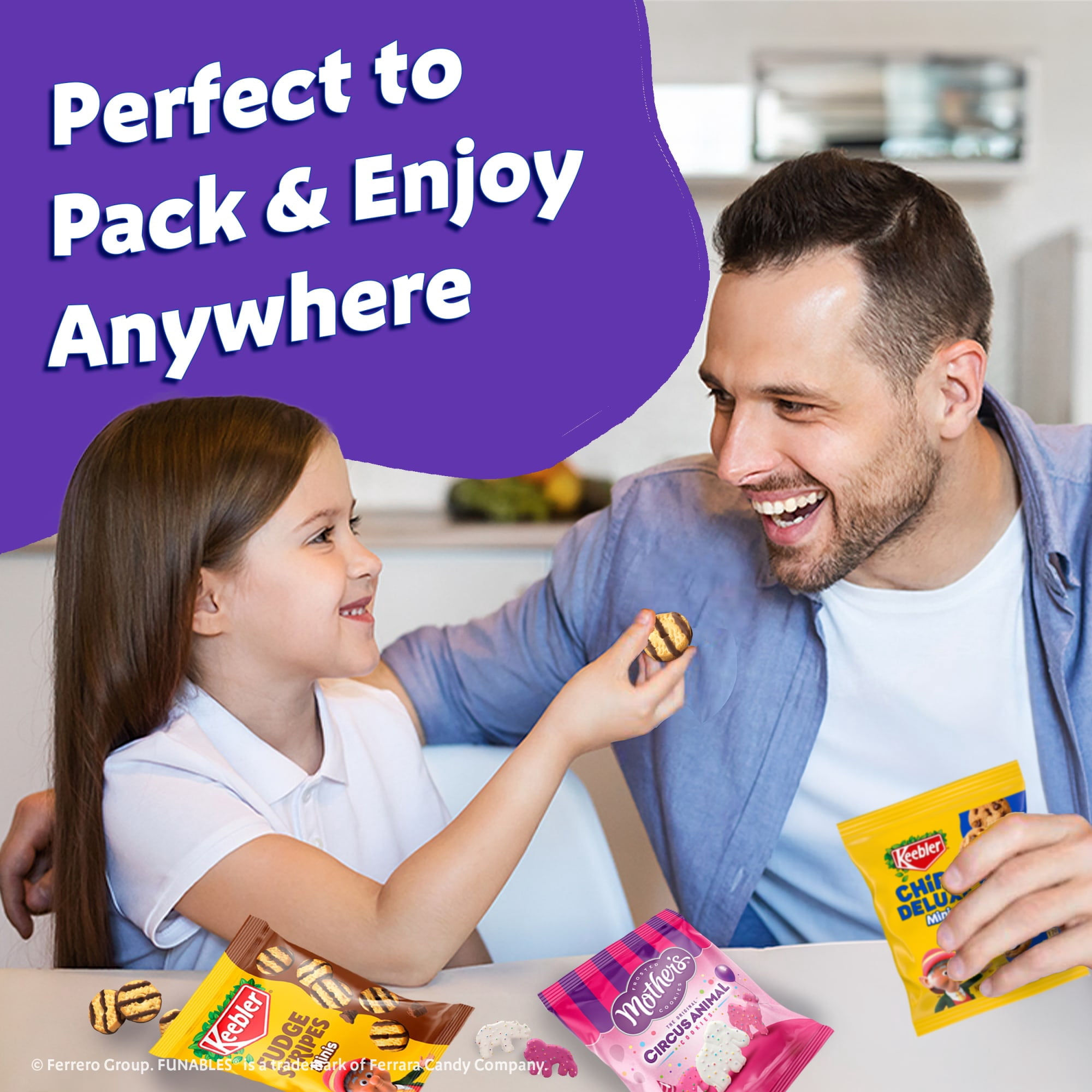 (3 pack) Keebler Sweet Treat Variety Pack, 30-Count Box, Includes Chips Deluxe, Funables, Fudge Stripes, and Mother's Circus Animal Cookies, 29 oz