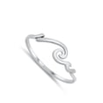 thumbnail image 4 of Simple Minimalist Ocean Wave Ring .925 Sterling Silver Band Jewelry Female Male Unisex Size 9, 4 of 4