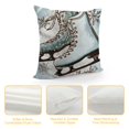 thumbnail image 4 of Autua Cross Stitch Graphic Decorative Throw Pillow Cover for Home Couch Living Room Bed Sofa Aesthetic Decor Winter Cushion 1PC 24x24in, 4 of 5