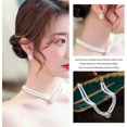 thumbnail image 4 of Juego de collar y aretes de perlas, gargantilla de perlas, collar de perlas de imitación, collar de perlas, pulseras de perlas, conjunto de aretes, joyería para mujeres y niñas, regalo, 4 of 4