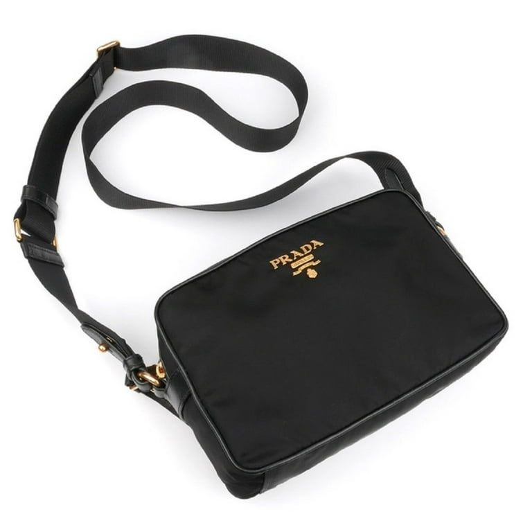 Prada Designer Handbag - Black Tessuto Nylon Shoulder Purse Prada Designer Handbag - Black Tessuto Nylon Shoulder Purse
