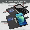 thumbnail image 4 of For Xiaomi 13T Pro 3D Painting Pattern Leather Phone Case(Diagonal Black,iPhone 14 Pro, 4 of 6