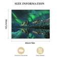 thumbnail image 3 of COMIO Northern Lights Wall Art Green Aurora Borealis Canvas Prints Poster Nature Snow Mountain Scenery Picture Decor Alaska Landscape Painting Artwork for Living Room Bedroom Home Decoration, 3 of 6