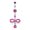 Fuchsia, variant on Infinity Dazzle 14G Surgical Steel Belly Button Ring, Fuchsia