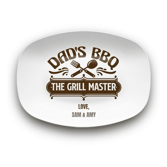 BBQ Grill Platter - Gift for Dad - Personalized Platter - Father's Day Platter