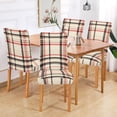thumbnail image 2 of Yayeee 2 Pack Dining Chair Covers Stretch Parson Chairs Slipcovers Seat Protector, Black Tartan, 2 of 6