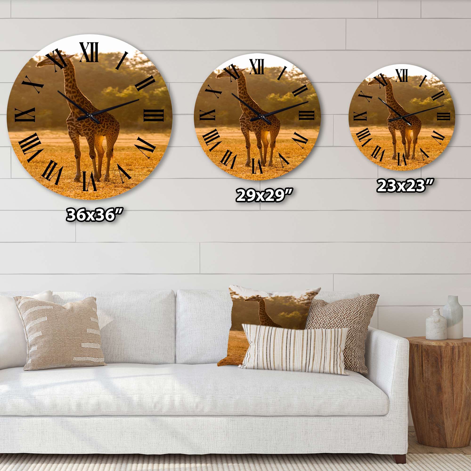 Designart 1 in Farmhouse Wall Clock
